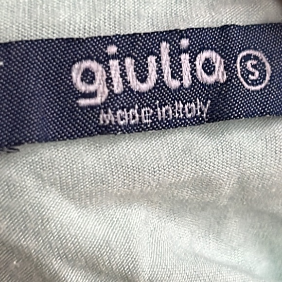 Giulia Silk Drape Embroidered back drape blouse with built in tank. - Picture 7 of 10